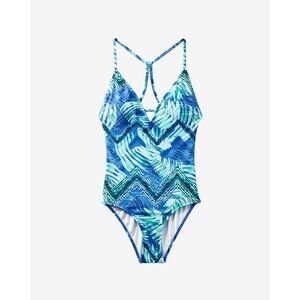 Express Tropical Print Strappy One Piece Swimsuit SZ M $74.90 NEW WITH TAGS